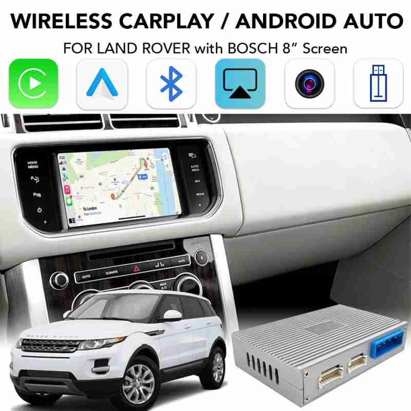 DIGITAL IQ LR 715F CPA (WIRELESS CARPLAY / ANDROID AUTO BOX with 2 CAMERA IN for JAGUAR - LAND ROVER mod. 2016-2019 with BOSCH 8" Screen)