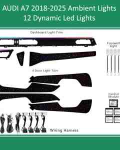 DIQ AMBIENT AUDI A7 (4K7) DYN (Digital iQ Ambient Light for Audi A7 mod. 2018-2025 with 12 Dynamic Lights)