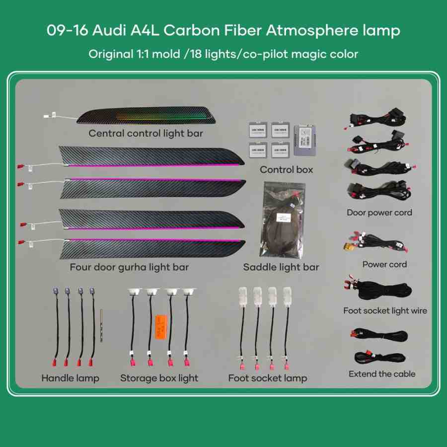 DIQ AMBIENT AUDI A4 (8K) (Digital iQ Ambient Light for Audi A4 mod. 2009-2016 with 18 Lights)