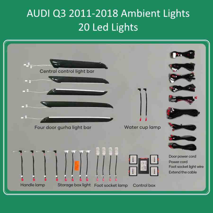 DIQ AMBIENT AUDI Q3 (8U) (Digital iQ Ambient Light for Audi Q3 mod. 2011-2018 with 20 Lights)