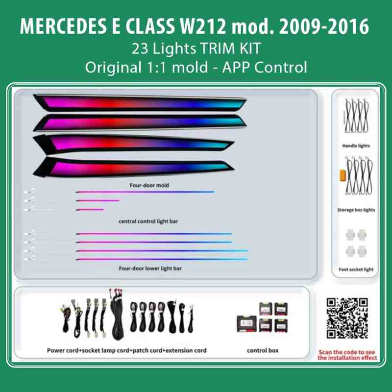 DIQ AMBIENT BENZ BC04D-DZ TRIM (Digital iQ Ambient Light for Mercedes E (W212) mod. 2009-2016 with 23 Lights Trim Kit)