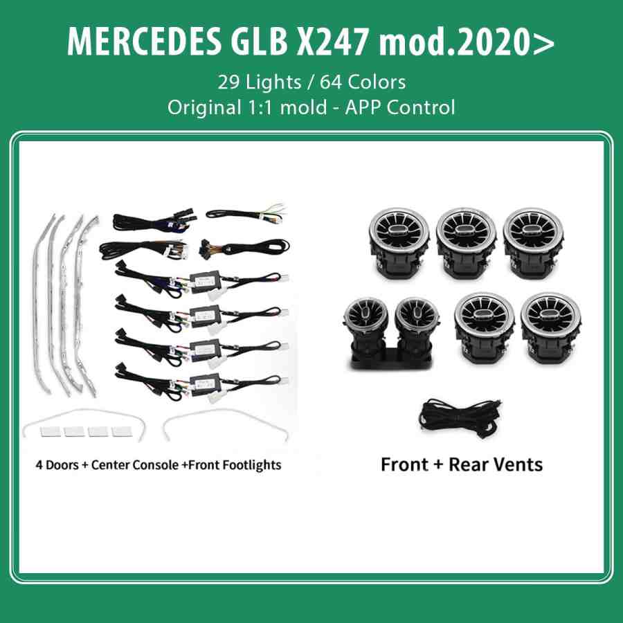 DIQ AMBIENT 8176 GLB C - ΒΕΝΖ GLB (X247) (Digital iQ Ambient Light for Mercedes GLB (X247) mod. 2020> with 29 Lights)