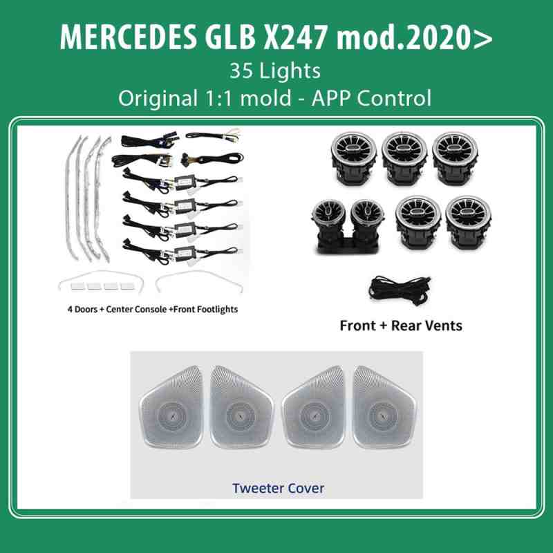 DIQ AMBIENT 8176 GLB E - BENZ GLB (X247) (Digital iQ Ambient Light for Mercedes GLB mod. 2020> with 35 Lights)
