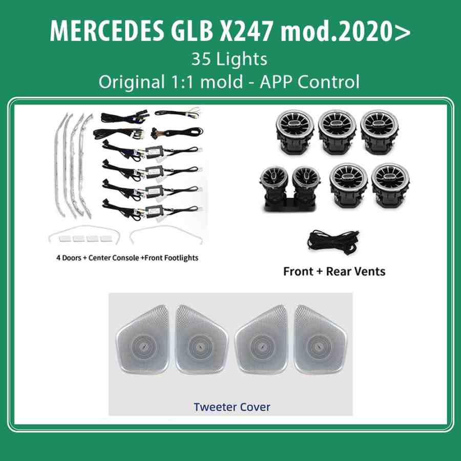 DIQ AMBIENT 8176 GLB E - BENZ GLB (X247) (Digital iQ Ambient Light for Mercedes GLB mod. 2020> with 35 Lights)