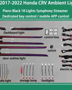 DIQ AMBIENT HONDA CRV V mod. 2017-2022 (Digital iQ Ambient Light for Honda CRV mod. 2017-2022 with 18 Lights)