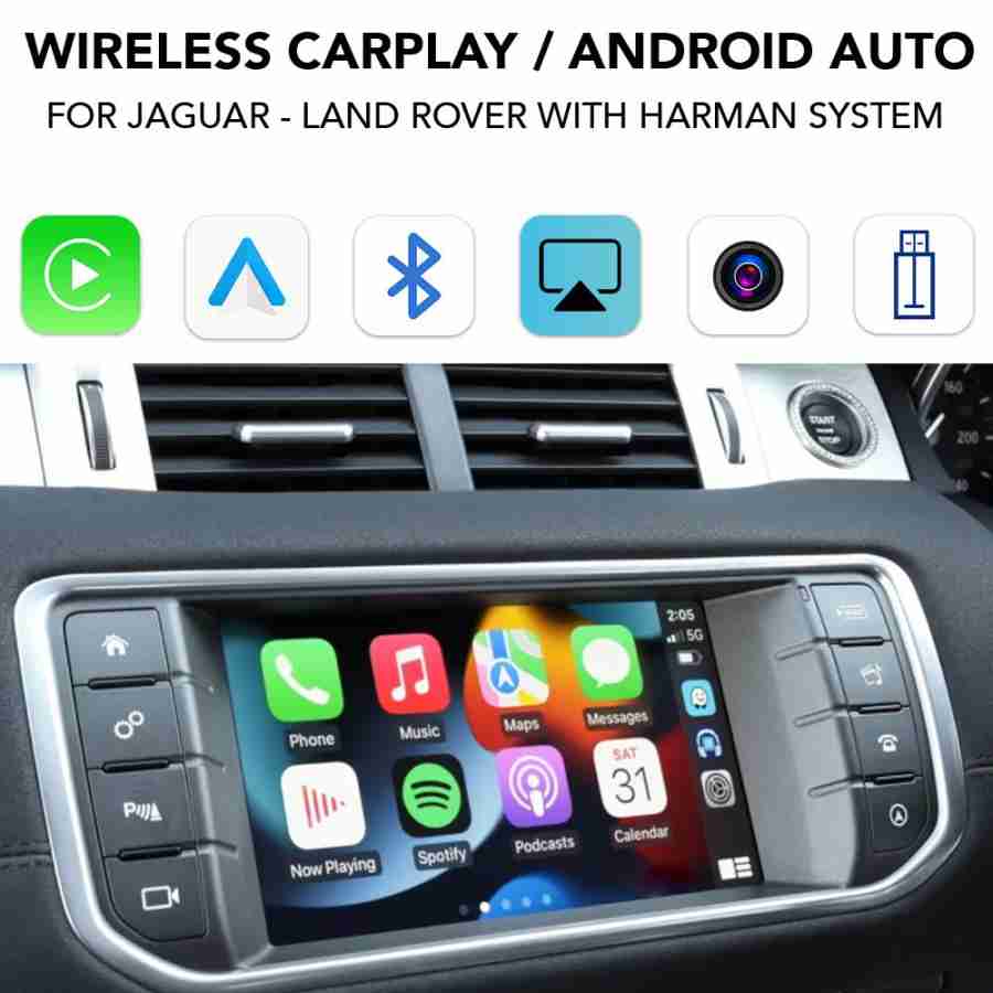 DIGITAL IQ LR 522F CPA (CARPLAY / ANDROID AUTO BOX for JAGUAR - LAND ROVER mod.2016-2019 with HARMAN 10.25" System)
