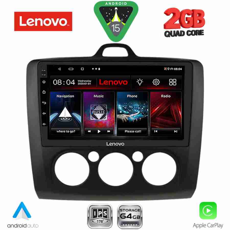 LENOVO LVD 2156BL_CPA A/C (9inc) MULTIMEDIA TABLET for FORD FOCUS mod. 2005-2012 (BLACK)