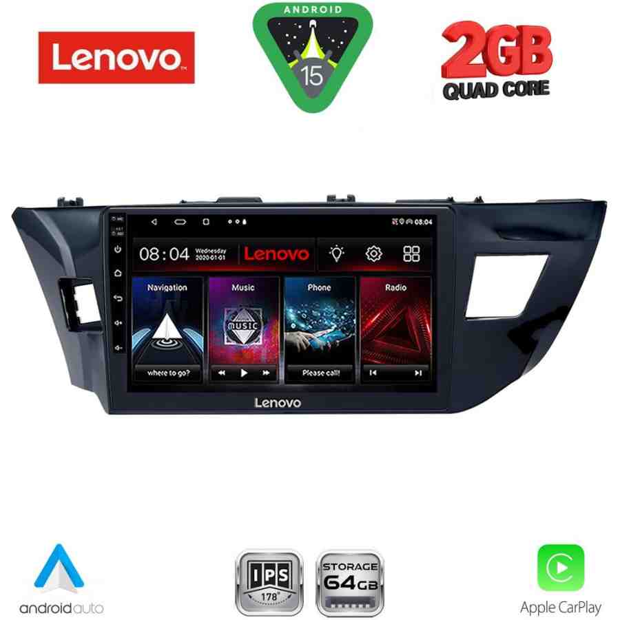 LENOVO LVD 2714MD_CPA (10inc) MULTIMEDIA TABLET for TOYOTA COROLLA mod. 2013-2016