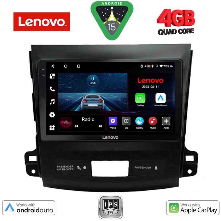 LENOVO LVE 8442_CPAA (9inc) MULTIMEDIA TABLET for CITROEN C-CROSSER | MITSUBISHI OUTLANDER | PEUGEOT 4007  mod. 2006-2012
