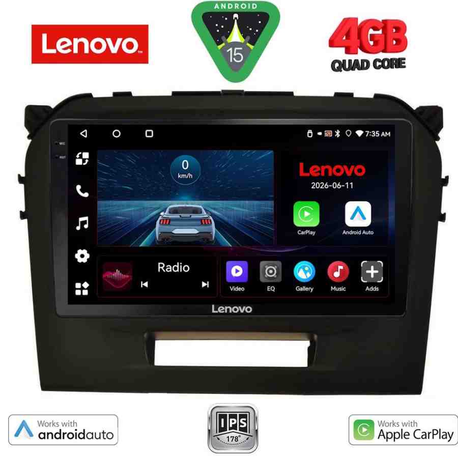 LENOVO LVE 8697BL_CPAA (9inc) MULTIMEDIA TABLET for SUZUKI VITARA mod. 2016-2025 (BLACK)