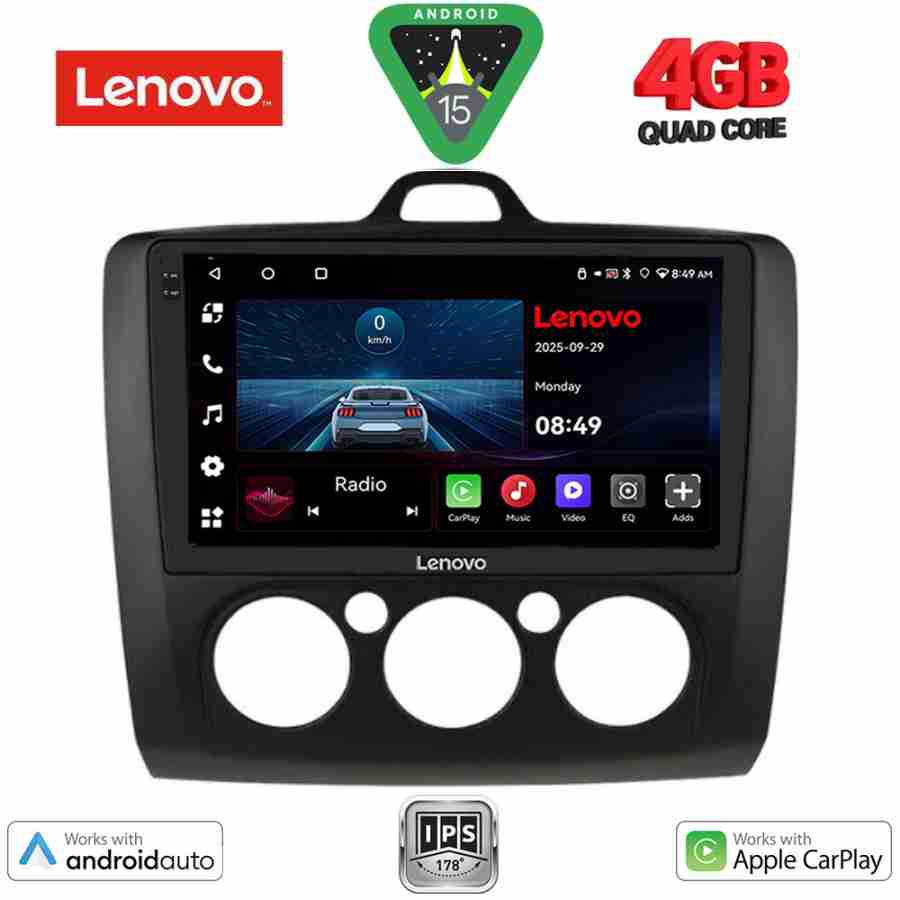 LENOVO LVE 8156BL_CPAA A/C (9inc) MULTIMEDIA TABLET for FORD FOCUS mod. 2005-2012 (BLACK)