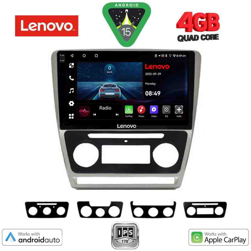 LENOVO LVE 8595SL_CPAA (10inc) MULTIMEDIA TABLET for SKODA OCTAVIA 5 mod. 2005-2012 (SILVER)