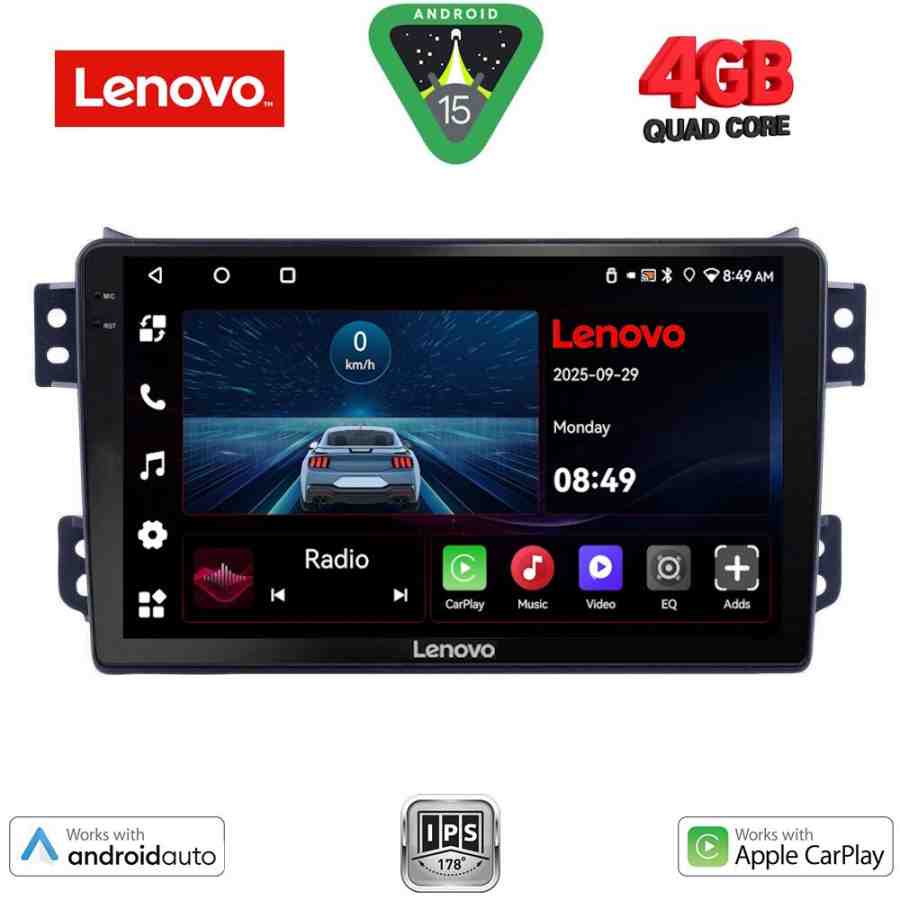 LENOVO LVE 8682_CPAA (9inc) MULTIMEDIA TABLET for OPEL AGILA - SUZUKI SPLASH mod. 2008-2018