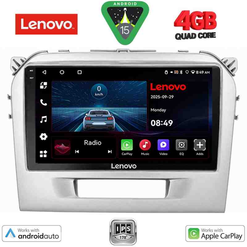 LENOVO LVE 8697SL_CPAA (9inc) MULTIMEDIA TABLET for SUZUKI VITARA mod. 2016-2025 (SILVER)
