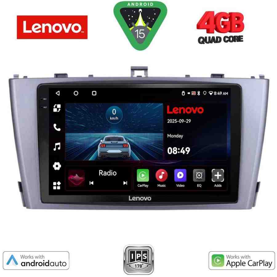 LENOVO LVE 8705SL_CPAA (9inc) MULTIMEDIA TABLET for TOYOTA AVENSIS (T27) mod. 2009-2015 (SILVER)