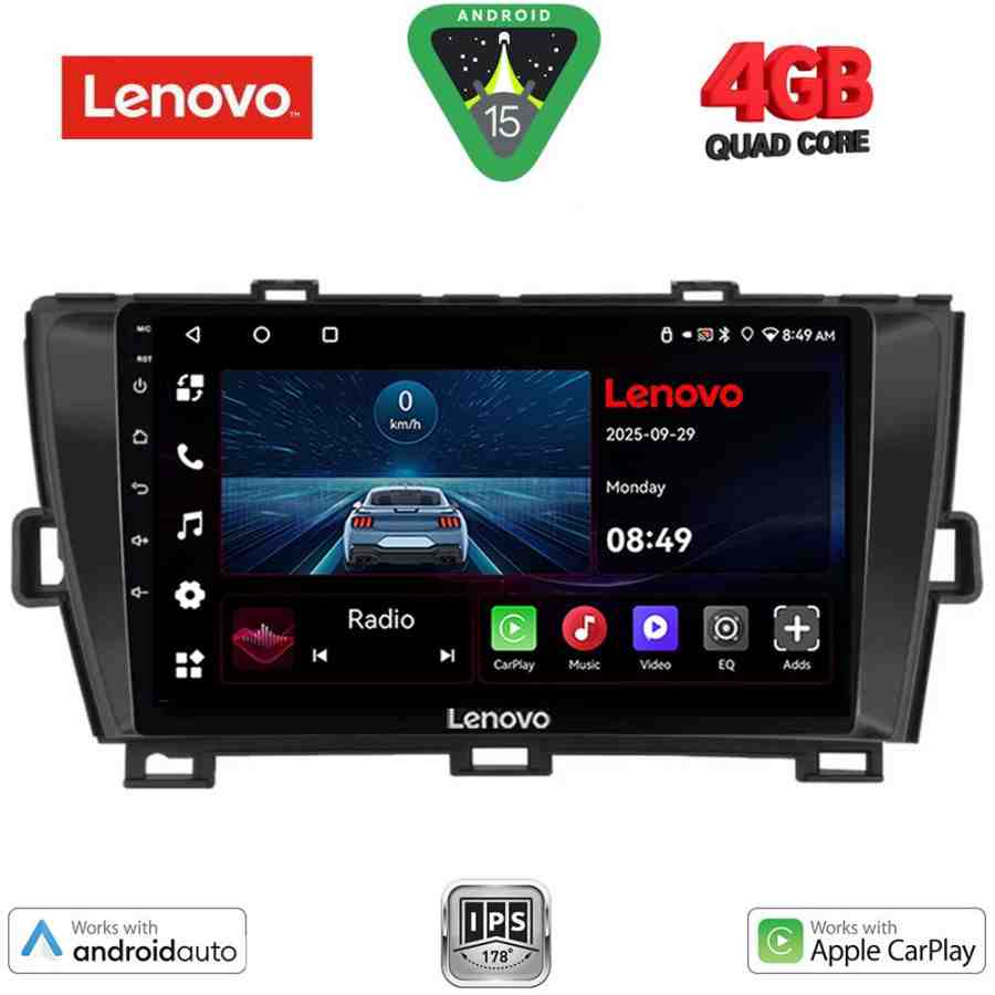 LENOVO LVE 8726BL_CPAA (9inc) MULTIMEDIA TABLET for TOYOTA PRIUS mod. 2009-2015 (BLACK)