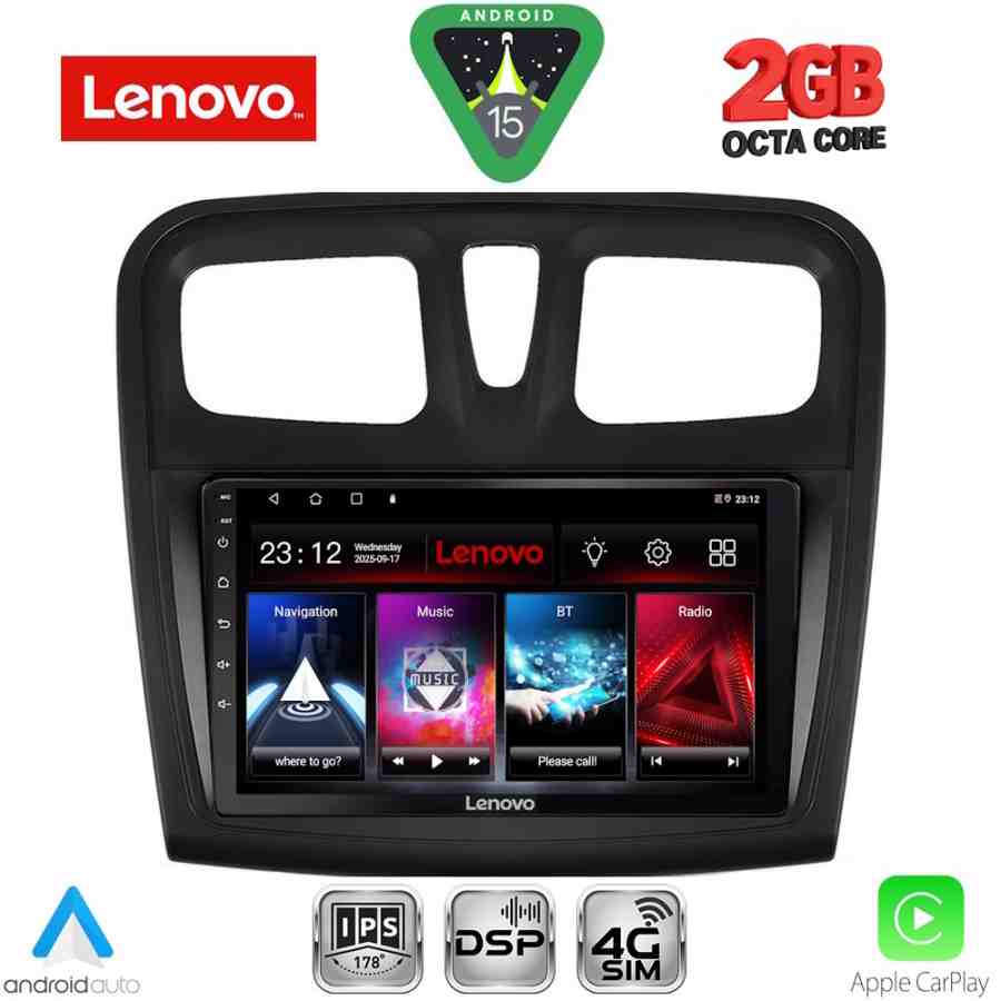 LENOVO LVF 5108SQ_CPA (9inc) MULTIMEDIA TABLET for DACIA LOGAN – SANDERO mod. 2012-2019