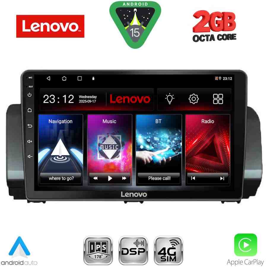 LENOVO LVF 5109_CPA (9inc) MULTIMEDIA TABLET for DACIA LOGAN - SANDERO - JOGGER mod. 2020-2026