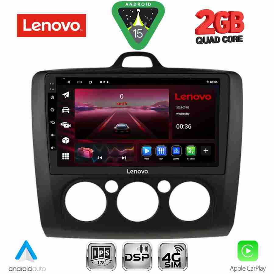 LENOVO LVF 5156BL_CPA A/C (9inc) MULTIMEDIA TABLET for FORD FOCUS mod. 2005-2012 (BLACK)