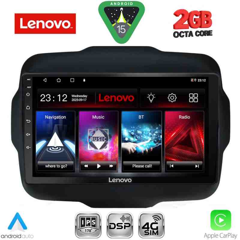 LENOVO LVF 5290_CPA (9inc) MULTIMEDIA TABLET for JEEP RENEGADE  mod. 2014-2025