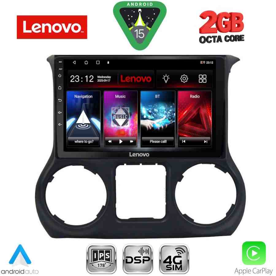 LENOVO LVF 5296_CPA (10inc) MULTIMEDIA TABLET for JEEP WRANGLER  mod. 2014-2017