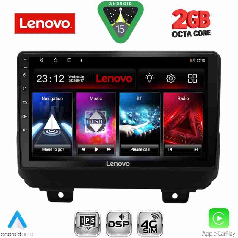 LENOVO LVF 5298_CPA (9inc) MULTIMEDIA TABLET for JEEP WRANGLER mod. 2018-2026