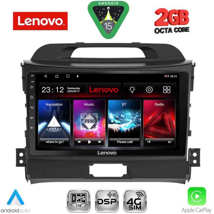 LENOVO LVF 5325_CPA (9inc) MULTIMEDIA TABLET for KIA SPORTAGE mod. 2010-2015