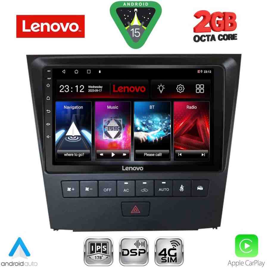 LENOVO LVF 5341_CPA (9inc) MULTIMEDIA TABLET for LEXUS GS mod. 2004-2011