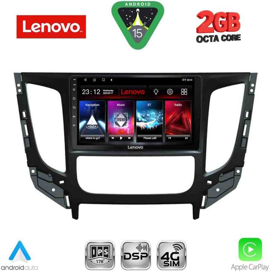 LENOVO LVF 5437_CPA CLIMA (9inc) MULTIMEDIA TABLET for MITSUBISHI L200 mod. 2015-2019 with CLIMA