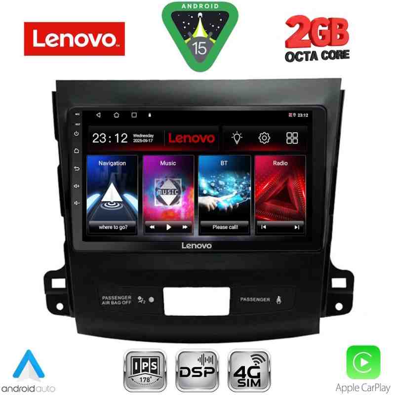 LENOVO LVF 5442_CPA (9inc) MULTIMEDIA TABLET for CITROEN C-CROSSER | MITSUBISHI OUTLANDER | PEUGEOT 4007 mod. 2006-2012