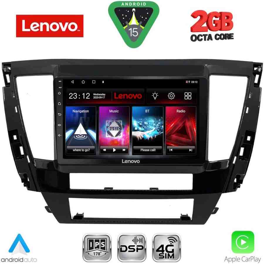 LENOVO LVF 5447S_CPA (9inc) MULTIMEDIA TABLET for MITSUBISHI PAJERO SPORT mod. 2020-2026