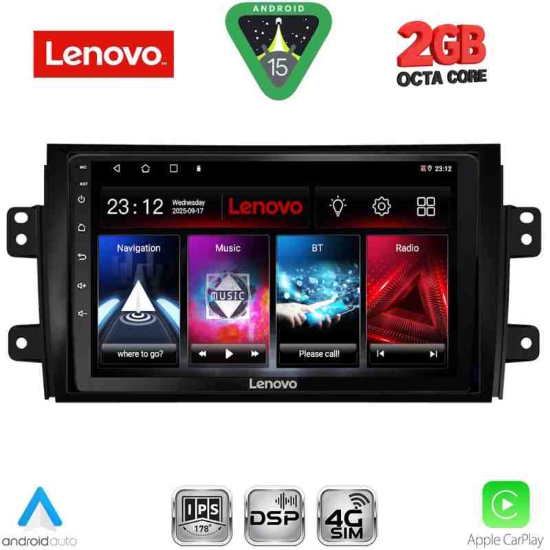 LENOVO LVF 5688_CPA (9inc) MULTIMEDIA TABLET for FIAT SEDICI – SUZUKI SX4 mod. 2005-2013