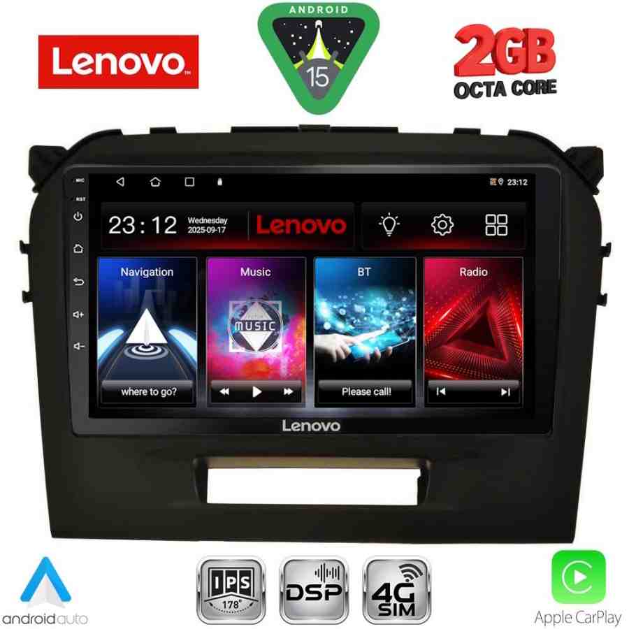 LENOVO LVF 5697_CPA (9inc) MULTIMEDIA TABLET for SUZUKI VITARA mod. 2016-2025