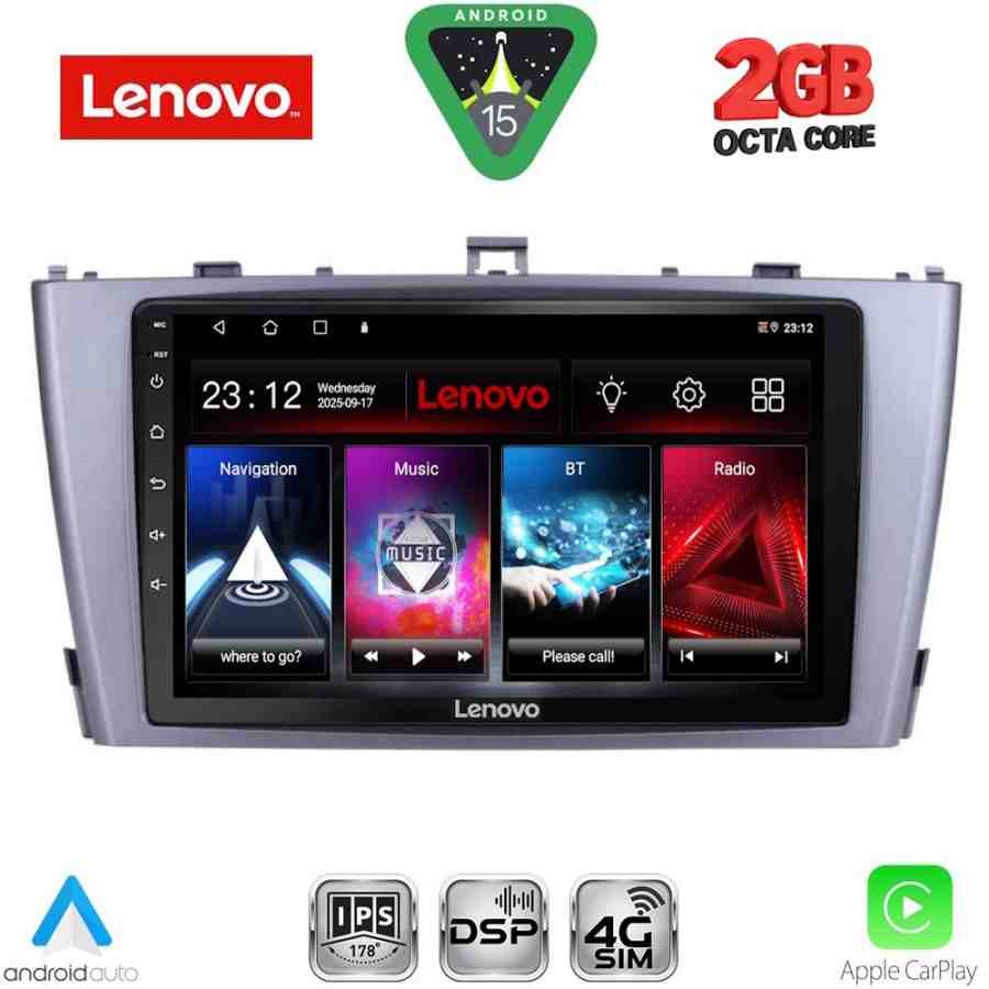 LENOVO LVF 5705SL_CPA (9inc) MULTIMEDIA TABLET for TOYOTA AVENSIS (T27) mod. 2009-2015 (SILVER)