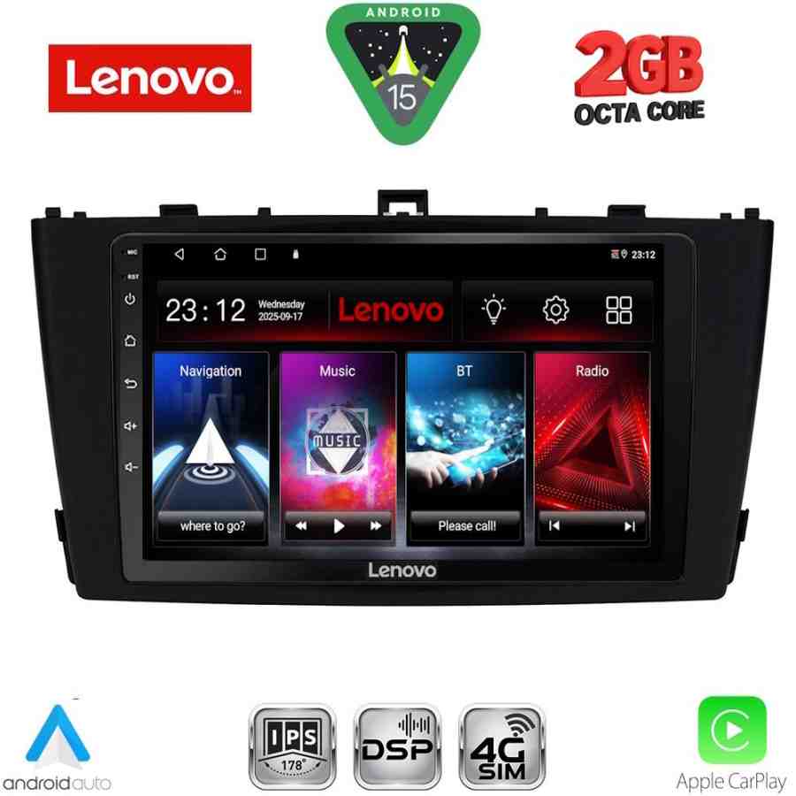 LENOVO LVF 5705BL_CPA (9inc) MULTIMEDIA TABLET for TOYOTA AVENSIS (T27) mod. 2009-2015 (BLACK)