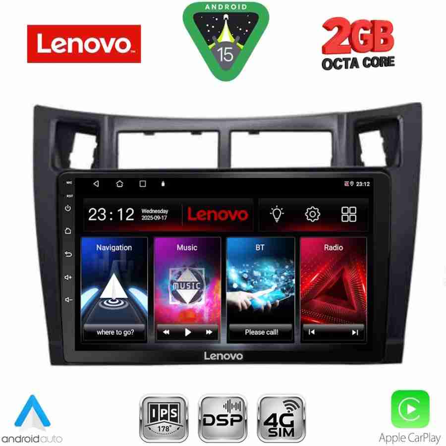 LENOVO LVF 5736BL_CPA (9inc) MULTIMEDIA TABLET for TOYOTA YARIS mod. 2006-2011 (BLACK)