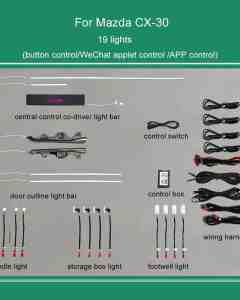 DIQ AMBIENT MAZDA CX-30 (DM) mod.2019> (Digital iQ Ambient Light for Mazda CX-30 mod. 2019> with 19 Lights)