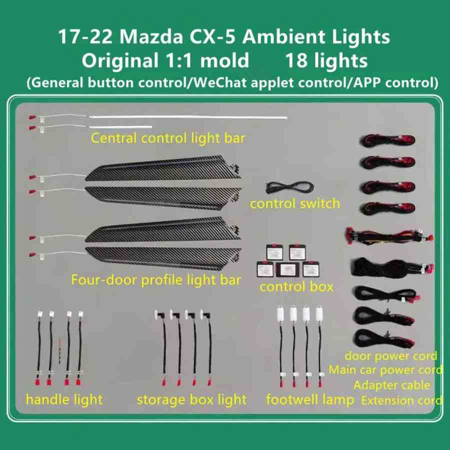 DIQ AMBIENT MAZDA CX-5 (KF) mod. 2016-2025 (Digital iQ Ambient Light for Mazda CX-5 (KF) mod. 2016-2025 with 18 Lights)