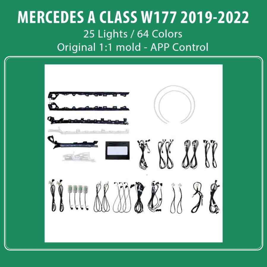 DIQ AMBIENT 8176 A4B - BENZ A (W177) mod. 2019-2024 (Digital iQ Ambient Light for MERCEDES A W177 mod.2019-2024 with 25 Lights)