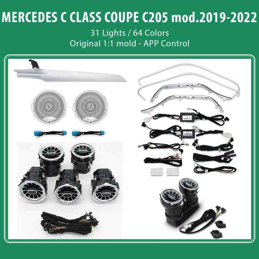 DIQ AMBIENT 8160 (FK) - BENZ C (C205) 2DOORS (Digital iQ Ambient Light for Mercedes C (C205) 2DOORS mod. 2018-2024 with 31 Lights)