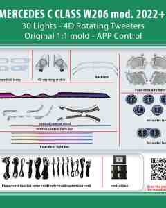 DIQ AMBIENT MERCEDES C BC08M9 (Digital iQ Ambient Light for Mercedes C (W206) mod. 2022+ with 30 Lights)
