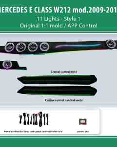 DIQ AMBIENT MERCEDES E (W212) BW212L11S1 (Digital iQ Ambient Light for Mercedes E (W212) mod. 2009-2016 with 11 Lights Style 1)