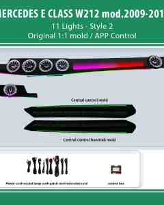 DIQ AMBIENT MERCEDES E (W212) BW212L11S2 (Digital iQ Ambient Light for Mercedes E (W212) mod. 2009-2016 with 11 Lights Style 2)