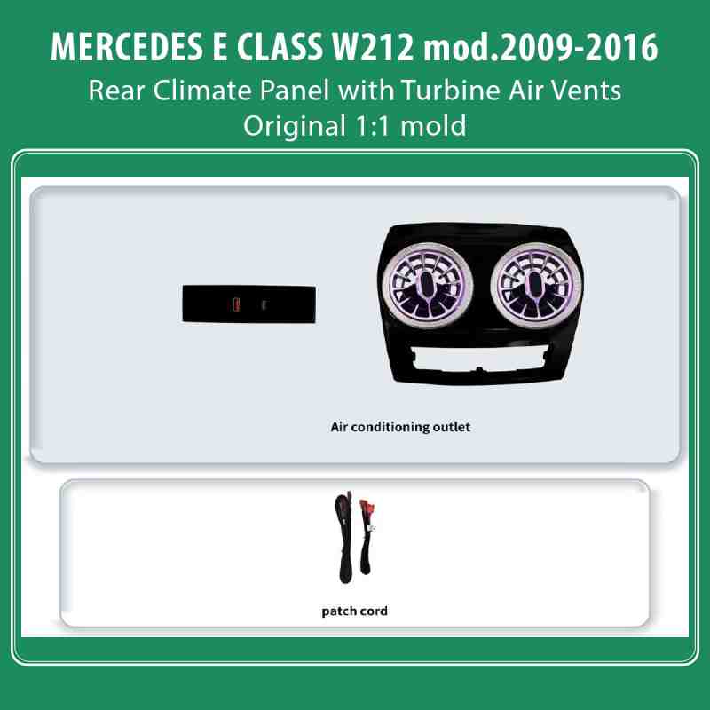 DIQ AMBIENT MERCEDES E (W212) BW212RCP (Digital iQ Ambient Light for Mercedes E (W212) mod. 2009-2016 Rear Climate Panel)