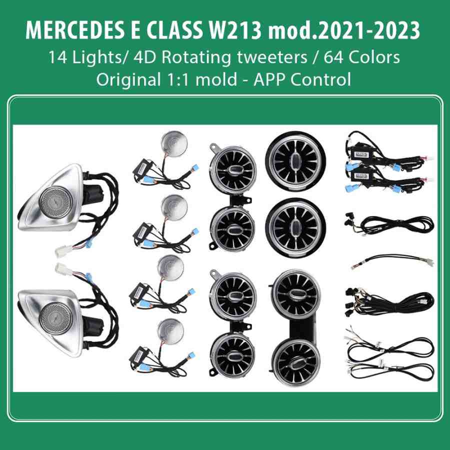 DIQ AMBIENT 8176 ED121 - BENZ E (W213) (Digital iQ Ambient Light for Mercedes E (W213) mod. 2021-2023 with 14 Lights)