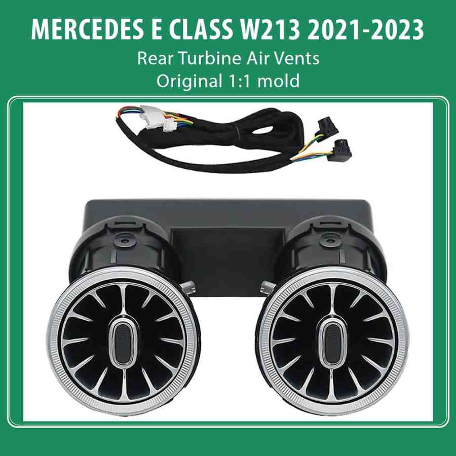 DIQ AMBIENT 8176 IB - REAR AIRVENTS for MERCEDES E (W213) (Digital iQ Rear Turbine Air Vent Ambient Light Kit MERCEDES E (W213) mod. 2020-2023)