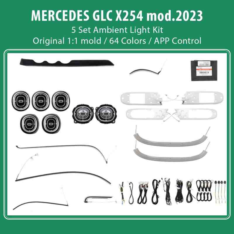 DIQ AMBIENT 8173 BJE5 - BENZ GLC (X254) (Digital iQ Ambient Light for Mercedes GLC (X254) mod. 2023> with 5 Set Kit)
