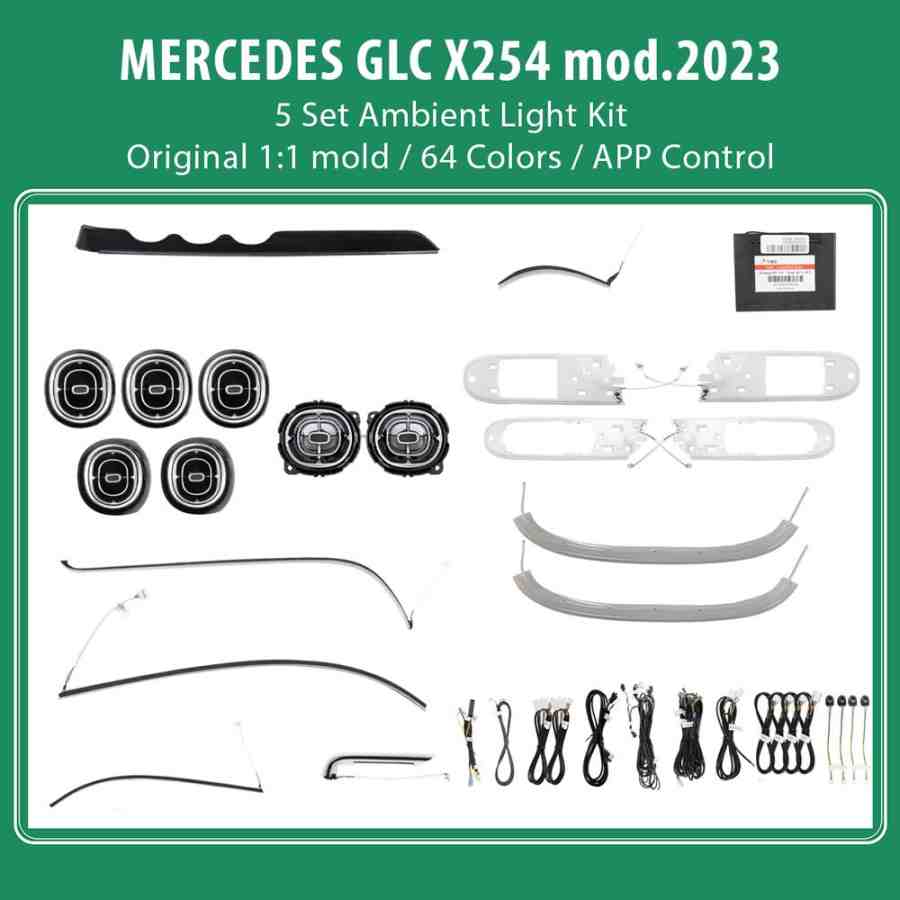 DIQ AMBIENT 8173 BJE5 - BENZ GLC (X254) (Digital iQ Ambient Light for Mercedes GLC (X254) mod. 2023> with 5 Set Kit)
