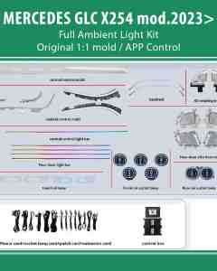 DIQ AMBIENT MERCEDES GLC (X254) BC09M9 (Digital iQ Ambient Light for Mercedes GLC (X254)  mod. 2023+ FULLKIT )