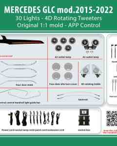 DIQ AMBIENT MERCEDES GLC BGLC10M7 (Digital iQ Ambient Light for Mercedes GLC (X253) mod. 2015-2022 with 30 Lights)